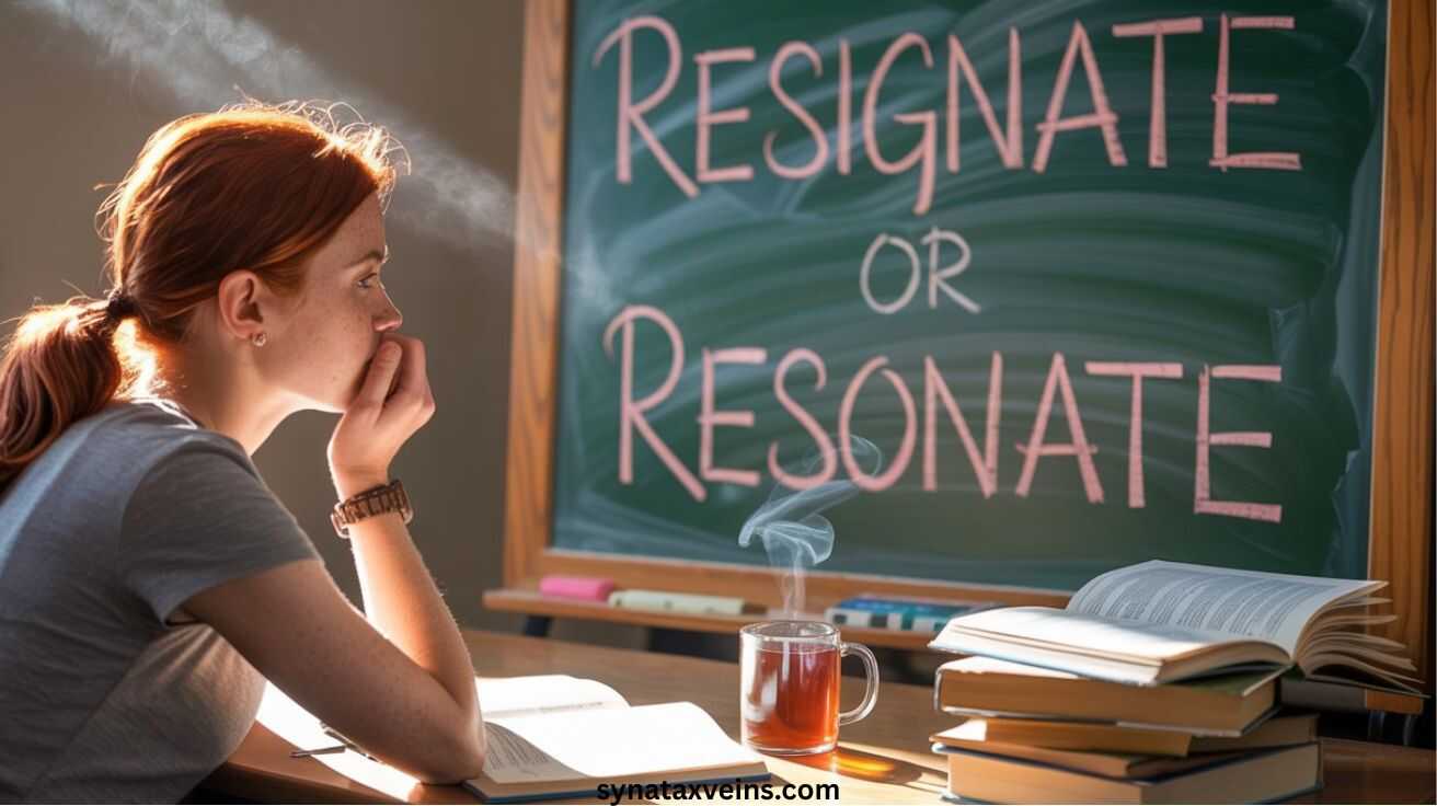 is it resignate or resonate