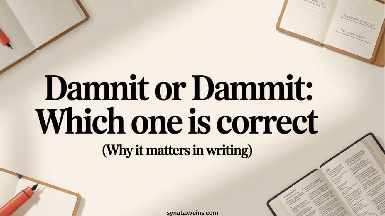 Damnit or Dammit: Which One Is Correct — illustration highlighting the correct spelling and usage of dammit in writing and grammar