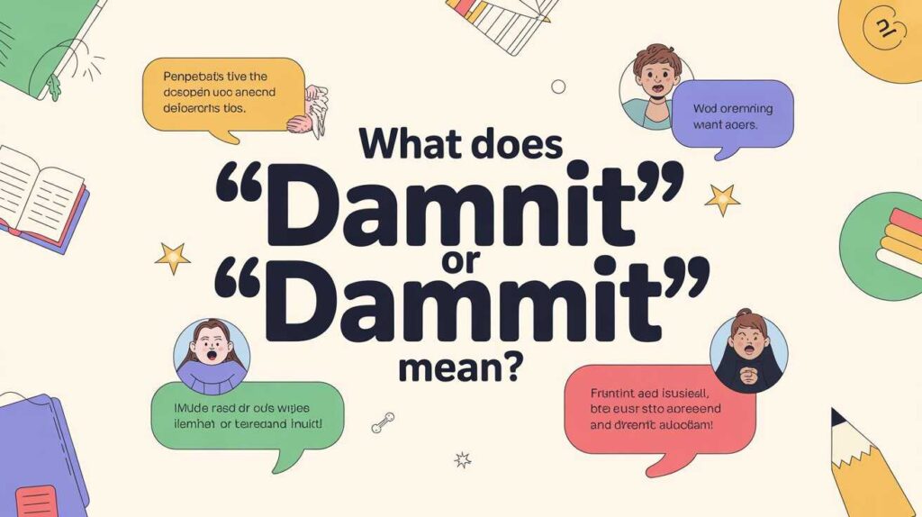 What Does ‘Damnit’ or ‘Dammit’ Mean. visual explaining the meaning, origin, and correct usage of the words damnit and dammit in English writing