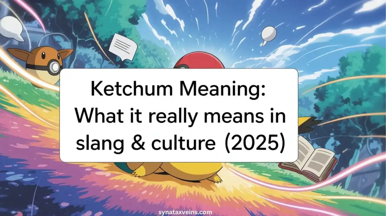 Ketchum Meaning — What It Really Means in Slang and Culture 2025 guide explaining origin, usage, and Ash Ketchum references.