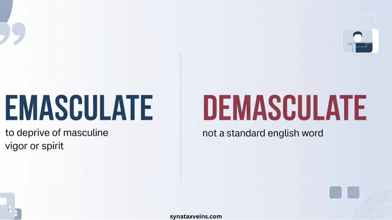 Emasculate vs Demasculate meaning and difference explained