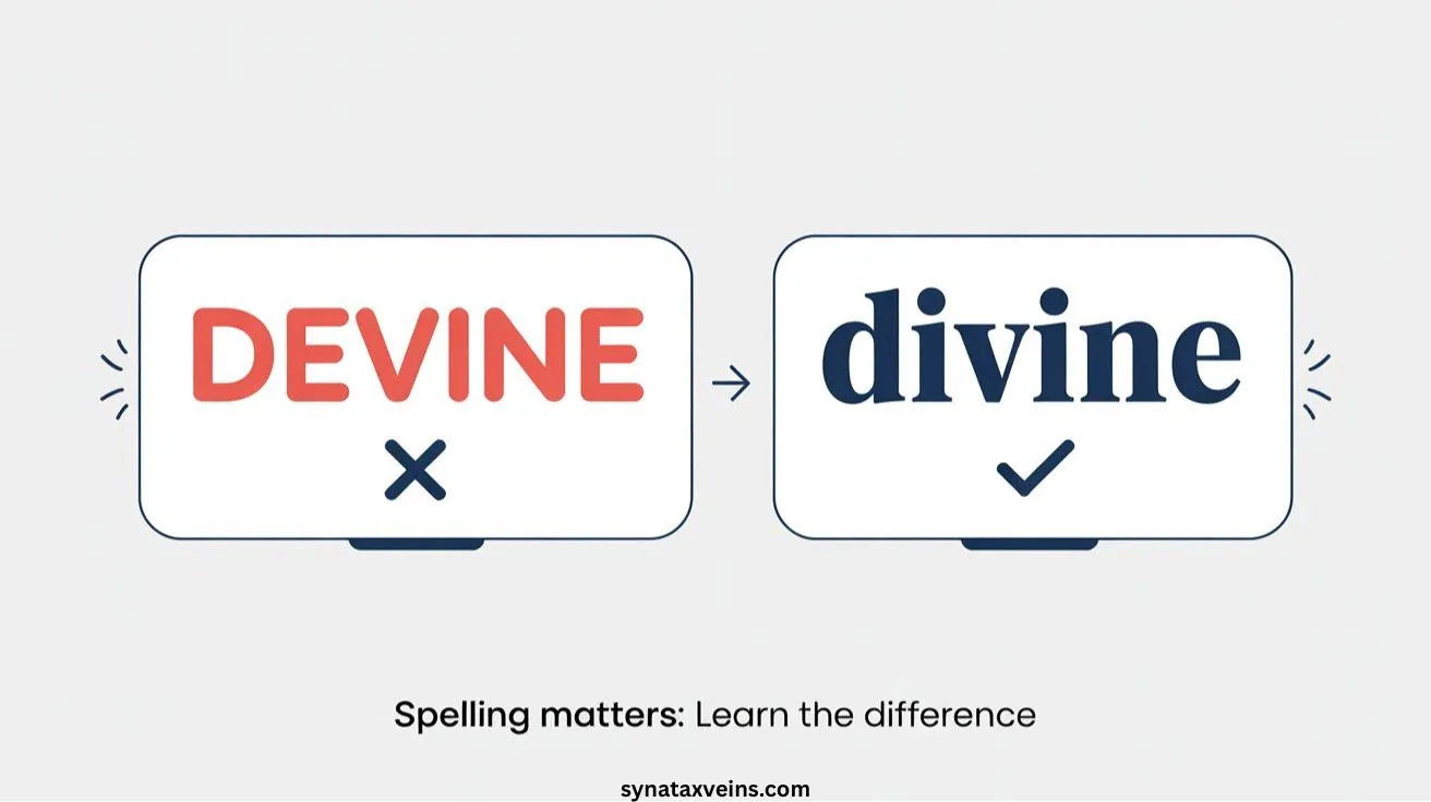 Devine vs Divine: Meaning, Difference and Correct Spelling explained with examples and tips