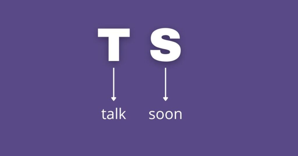 What does TS mean texting